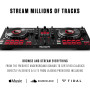Numark Mixtrack Platinum FX - Contrôleur DJ 4 decks, table de mixage, carte son intégrée, platines DJ tactiles avec écran et lar