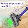 Suirviz U8 Aspirateur sans Fil, 4 en 1, 40kpa et 35 Min Aspirateur Balai sans Fil, Aspirateur Balai pour Nettoyer Les Poils d'an