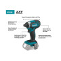 VISSEUSE À CHOCS MAKITA 18 V LI-ION 165 NM (MACHINE SEULE)- DTD152Z