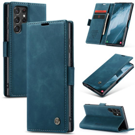 Azororo Coque pour Samsung Galaxy S22 Ultra 5G Premium Housse Cuir Protection Pochette Rabat Portefeuille Flip Case Porte Magnét