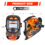 SIMDUUM Masque de Soudeur, Masque de Soudage Automatique Alimenté par l'énergie Solaire, True Color Grande Visibilité Auto Darke