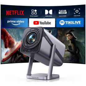 Vidéoprojecteur 4K【Netflix Officiel/Dolby】 28000 Lumens Projecteur 4K Auto Keystone Courte Focal WiFi Bluetooth FHD 1080P, Proje