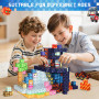 COOLJOYA Construction Magnetique Enfant Cube Magnétique, 150 Pièces Ensemble de Cubes de Construction Magnétiques, Jouet créatif