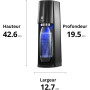 SodaStream E-TERRA Machine à Eau Pétillante et Soda Électrique | Pack 1 Bouteille 1L Compatible Lave-Vaisselle + 1 Recharge de G