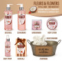 BRUBAKER Cosmetics - Coffret de bain & douche - Noix de coco/Fraise - 11 Pièces - Bassine vintage décorative - Idée cadeau