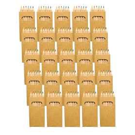 Lot de 100 étuis de crayons de couleur avec 6 crayons de couleur chacun, petit cadeau pour enfants contre l’ennui, petit cadeau 