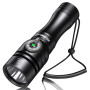 Wurkkos DL02 Lampe de Plongée, 3000 Lumen LED Lampe de poche Sous-marine Rechargeable, IPX8 étanche Lampe de plongée avec indica