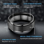 JEROOT Titan Magnetischer Ringe, 8mm Schwarz Magnetring Herren Damen, Therapeutischer Magnetische Rings Polierter Lifestyle-Ring