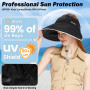 TAGVO Casquette Visière Femme – Chapeau Anti-UV à Large Bord, Pliable & Respirant