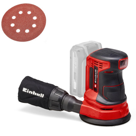 Einhell Ponceuse excentrique sans fil TE-RS 18 Li - Solo Power X-Change (18V, Variateur électronique, Système auto-agrippant, av