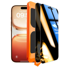 TOCOL Verre Trempé Anti Espion pour iPhone 17 Pro/iPhone 16 Pro, Véritable Anti-Espion à 25°, Dépoussiérage Automatique, Sans Bu