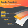 Tixlux 15 feuilles de papier autocollant vinyle pour imprimante jet d'encre, Fini Brillant, autocollant, sèche rapidement, coule