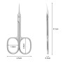 URAQT Ciseaux à Cuticules Professionnels, Ciseaux à Ongles, Ciseaux à Sourcils, Lame Incurvée en Acier Inoxydable Manucure Pédic