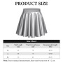 Aomig Femme Jupe Patineuse Extensible Métallisée, Robe Paillette Disco Jupe Courte, Métallisée Shiny Mini Jupe Taille Haute, Jup