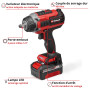 Einhell Professional Boulonneuse sans fil IMPAXXO 18/450 (1 x 4,0 Ah) Power X-Change (18 V, 450 Nm, moteur Brushless, porte-embo