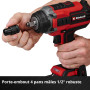 Einhell Professional Boulonneuse sans fil IMPAXXO 18/450 (1 x 4,0 Ah) Power X-Change (18 V, 450 Nm, moteur Brushless, porte-embo