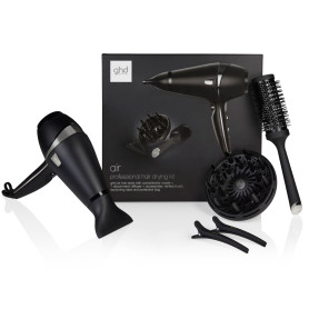 ghd - Coffret sèche-cheveux ghd Air - Sèche-cheveux professionnel (Noir) - Brosse, Diffuseur et Pinces inclus - Séchage et coiff