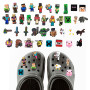 Minnecrafft Charmes de Chaussure, 37PCS Minnecrafft Ornements Chaussures PVC Chaussure Charms Accessoires Décorations de Chaussu