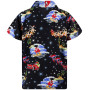 King Kameha Funky Chemise-Hawaienne Noël Homme Coupe-Régulière Manche-Courte Père-Noël X-Mas Canne-À-Sucre Unisexe