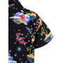 King Kameha Funky Chemise-Hawaienne Noël Homme Coupe-Régulière Manche-Courte Père-Noël X-Mas Canne-À-Sucre Unisexe