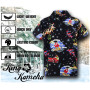 King Kameha Funky Chemise-Hawaienne Noël Homme Coupe-Régulière Manche-Courte Père-Noël X-Mas Canne-À-Sucre Unisexe