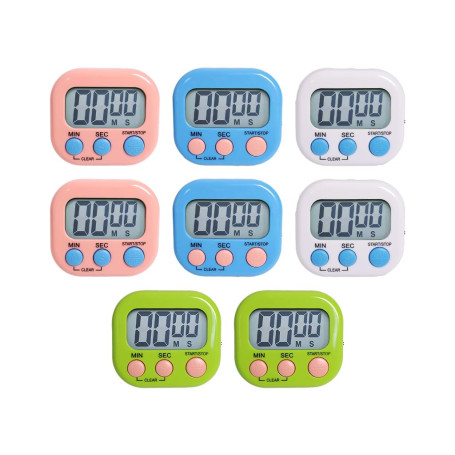 Kellegour 8 Pièces Coloré Minuteur de Cuisine Magnetique avec 4 Couleurs,Chronometre Minuteur Magnétique,Chronometre avec Grand 