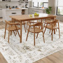 Homcomodar Grand tapis lavable salon, salle à manger, chambre à coucher, bureau - Beige - 200 x 290 cm