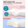Elviros Oreiller Cervical Ergonomique, Oreiller Orthopédique en Mousse à Mémoire Cervicale, pour Dormir sur Le Côté, Le Dos et L