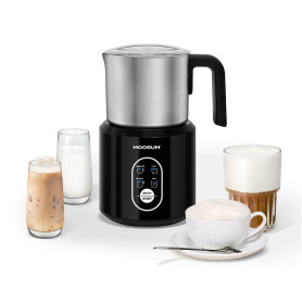 MOOSUM Mousseur à Lait Électrique 500ml, Mousseur à Lait Chaud et Froid Automatique, Chauffe-Lait Automatique, Machine à Chocola