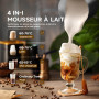 MOOSUM Mousseur à Lait Électrique 500ml, Mousseur à Lait Chaud et Froid Automatique, Chauffe-Lait Automatique, Machine à Chocola