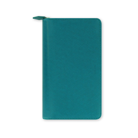 Filofax Organiseur personnel compact zippé Saffiano – Aigue-marine