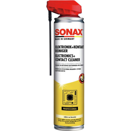 SONAX Produit de nettoyage pour contacts Électroniques (400 ml) nettoyant rapide pour connecteurs et composants électriques | Ré