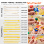 Shuttle Art Pate Polymere, 50 Couleurs Polymere Clay 19 Outils 10 Types Accessoires