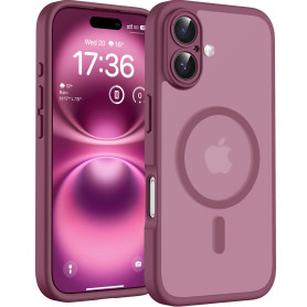 TOCOL Coque Magnétique pour iPhone 16 Plus 6,7 Pouces, Compatible avec MagSafe, Protection de l'objectif améliorée, Coque Mat Tr