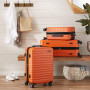 Amazon Basics Valise de voyage à roulettes pivotantes, Orange Brûlée, 55 cm