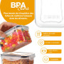 YASHE Boite Hermetique Alimentaire, 24 Boîtes Alimentaires en Plastique Sans BPA avec Couvercles, Boite de Rangement Cuisine, po