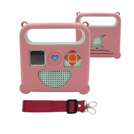 Housse de Protection Kalycase Compatible Enceinte Merlin V2- Coque Silicone Boite a Histoire - 5 Couleurs (Dark Pink)