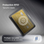 ÖGON -DESIGNS- Porte-Cartes en Aluminium avec Fermoir en métal, Protection RFID Contre la fraude et la démagnétisation, Portefeu