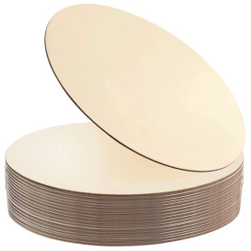 Lot de 22 disques ronds en bois brut de 30,5 cm pour travaux manuels, suspension de porte, design de porte et décorations de mar