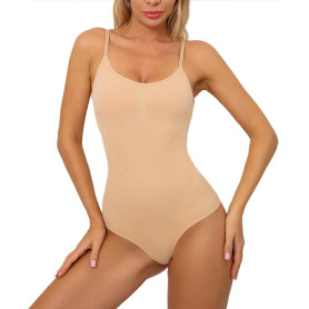 2XK-NOV Body String Gainant Sexy pour Femme, Sculptant Invisible Shapewear, Body Gainant Femme Ventre Plat, Pression légère & Co