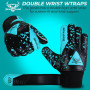 BEAST RAGE Gants de Gardien de But pour Enfants,Gants de Gardien de But pour Enfants avec Double Support de Poignet
