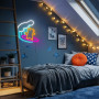 Lxmoneon Enseigne lumineuse néon Capybara surfant enseignes lumineuses LED en forme d'animal mignon pour chambre d'enfant, veill