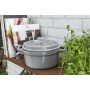 STAUB Cocotte en Fonte Émaillée avec Couvercle, Tous feux dont induction, 4 personnes, Ronde, 24 cm, 3,80 L, 5 kg, Gris Graphite