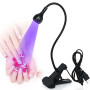 NEOVSUNY Lampe UV Ongles Gel,3W Mini Lampe UV Ongles, Gel Pose Americaine avec Clip et Interrupteur,Sèche Rapidemen pour la manu
