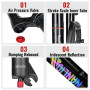 NANLIO Fourches de suspension de vélo 26/27,5/29" MTB Air Fork Réglage du rebond à distance Droite Fourche de montagne pour vélo