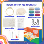 yuegool Lot de 6 sous-verres punch Needle - Kit de broderie facile pour débutants, enfants et adultes avec motifs, fil, cadre à 