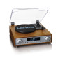 Lenco MC-160WD Chaîne stéréo avec Platine Vinyle - Radio Dab+/FM, Bluetooth 5.0, encodage MP3 Direct Via USB, entraînement par C