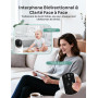 GHB Babyphone Cémera 7" 1080P Caméra Bebe Surveillance 350° Rotation Écran IPS HD Mode VOX 168H Autonomie de la Batterie Audio B