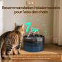 DOOOB Fontaine a Eau Chat 2.1L, Fontaine à Eau Chat avec Lampe à LED et Pompe Ultra-Silencieuse, Distributeur Fontaine a Eau pou