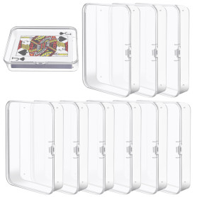10 pièces Boite Rangement Carte, 10,5 x 7,5 x 2,5 cm Petite Boite Plastique, Rangement Carte Rectangulaire En Plastique Transpar